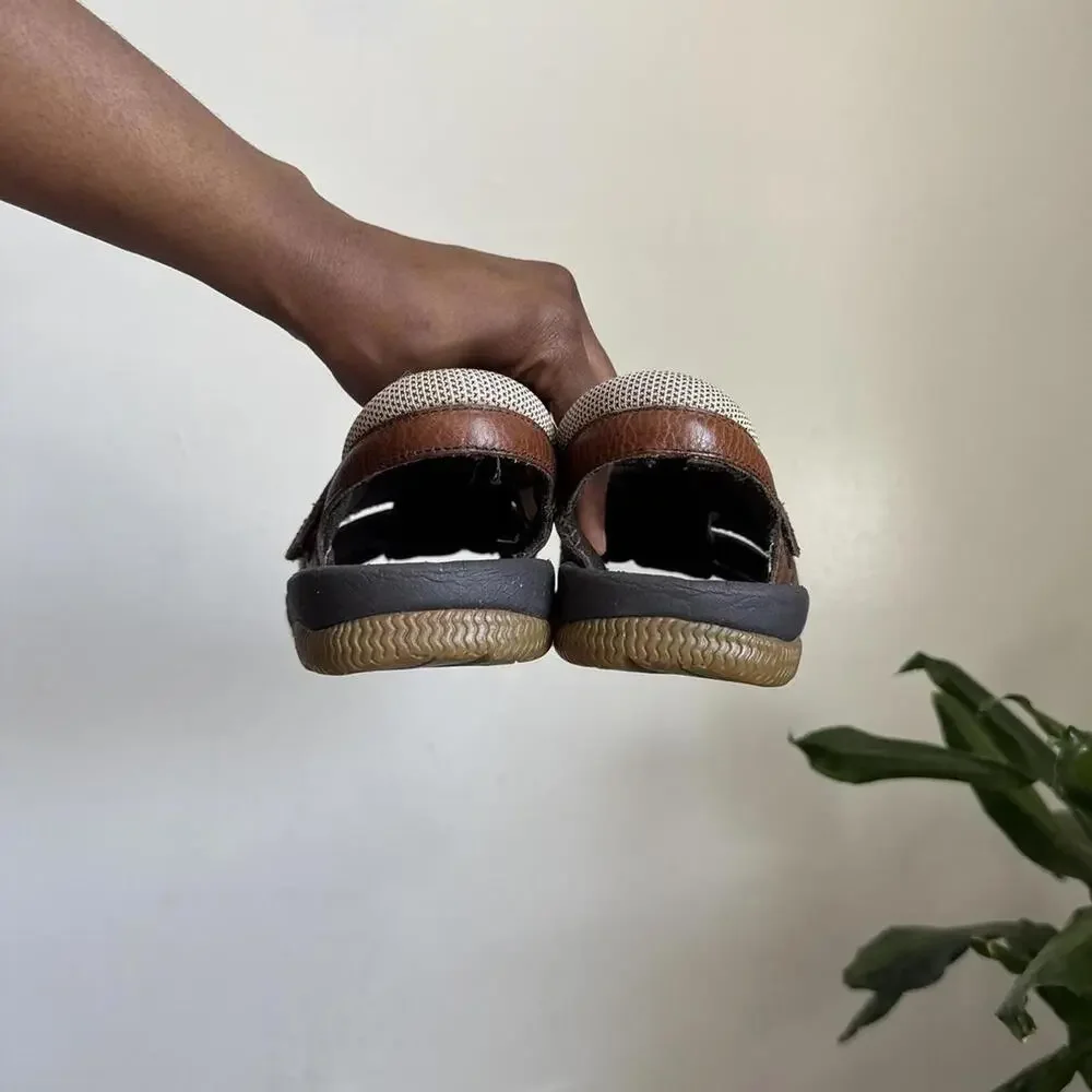 Vintage unisex 90s Sperry Top-Sider Leather Fisherman Sandals M’s 9‎ W’s 10.5